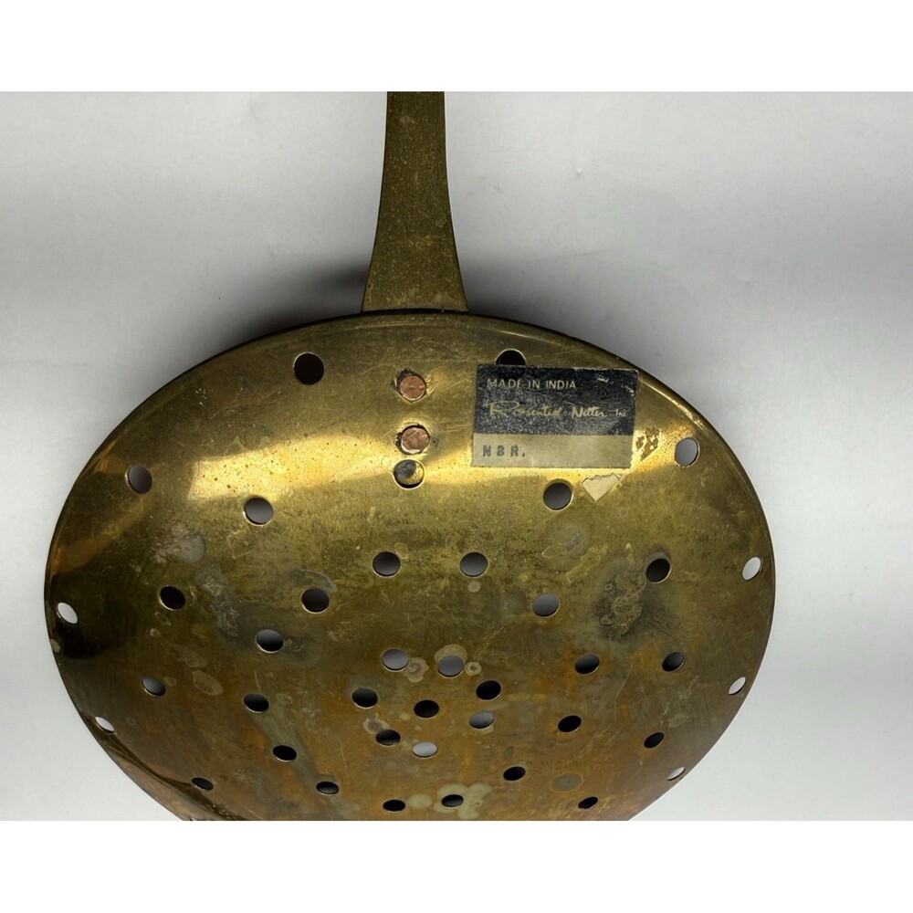Rosenthal Netter Brass Skimmer Set 3 MCM French Country India Kitchen Vintage - Picture 9 of 10